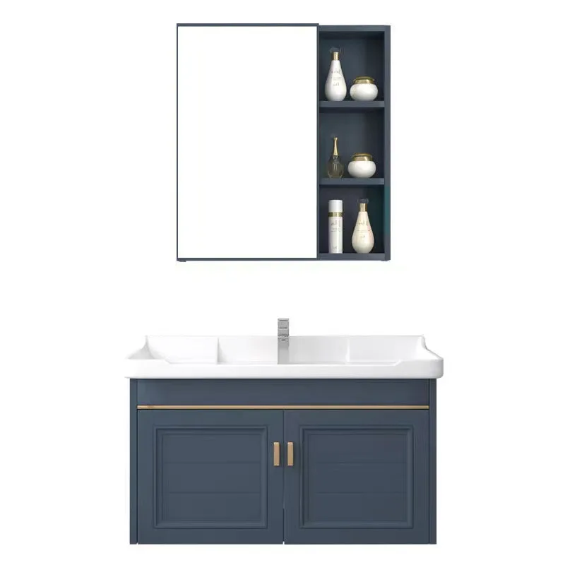

Factory Direct Sale Bathroom Sets Luxury Single Ceramic Sinks Bathroom Vanities Cabinets with Mirror