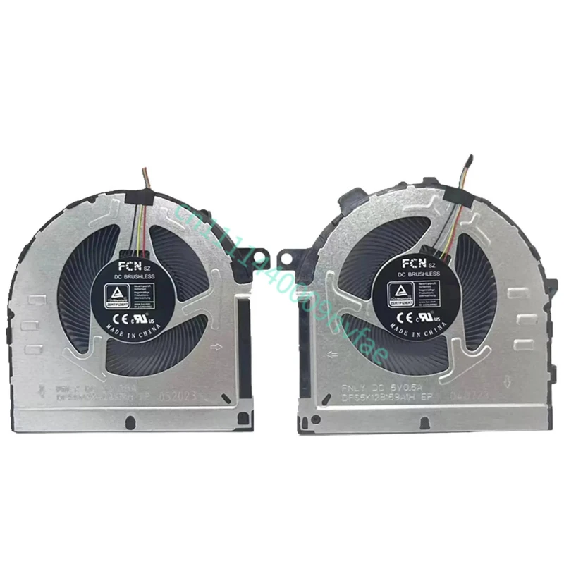NEWCPU GPU Fan For Lenovo IdeaPad Gaming 3 15IHU6 15ACH6 Laptop 82K1 82K2 82MG 82MJ, Cooler Fan FNLX FNLY DFS5M325063B1H 0.2
