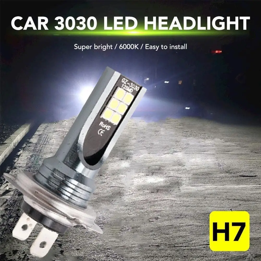 1PC LED Headlight Bulb Beam Kit 12V-24V 12W High Power LED Car Light Headlamp 6000K Auto Headlight Bulbs 26000LM H1 H3 H4 H7 H11 image 3