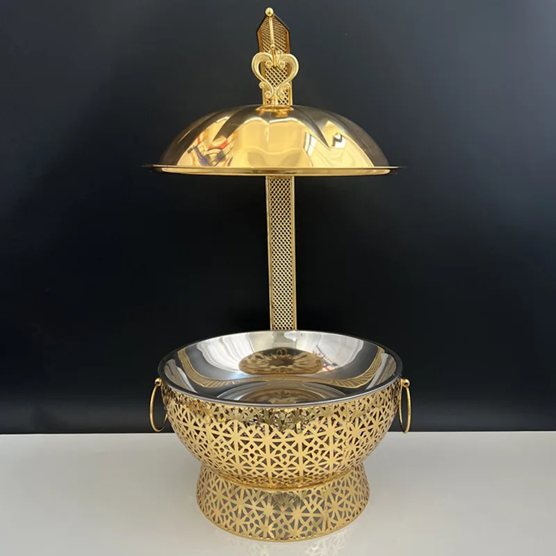 

Pumpkin Pattern Buffet Furnace Stainless Steel Rice Character Hanging Furnace Hotel Restaurant