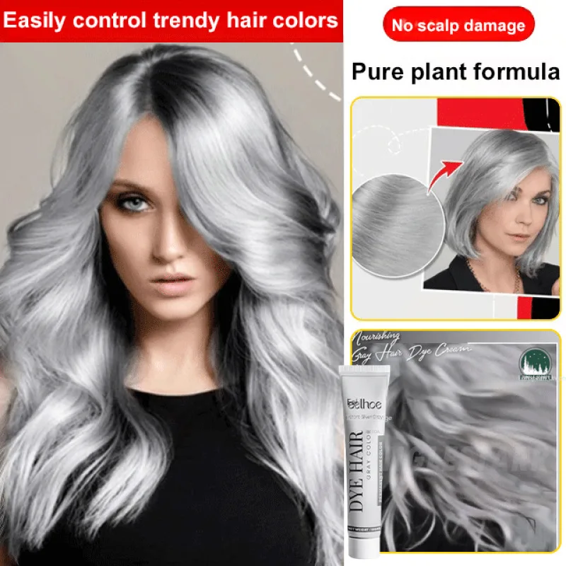 Gray Hair Cream Natural Hair Color Long Lasting No Hair Damage Easy to Color Easy to Clean Tide Color Hairdresser Easy to Use