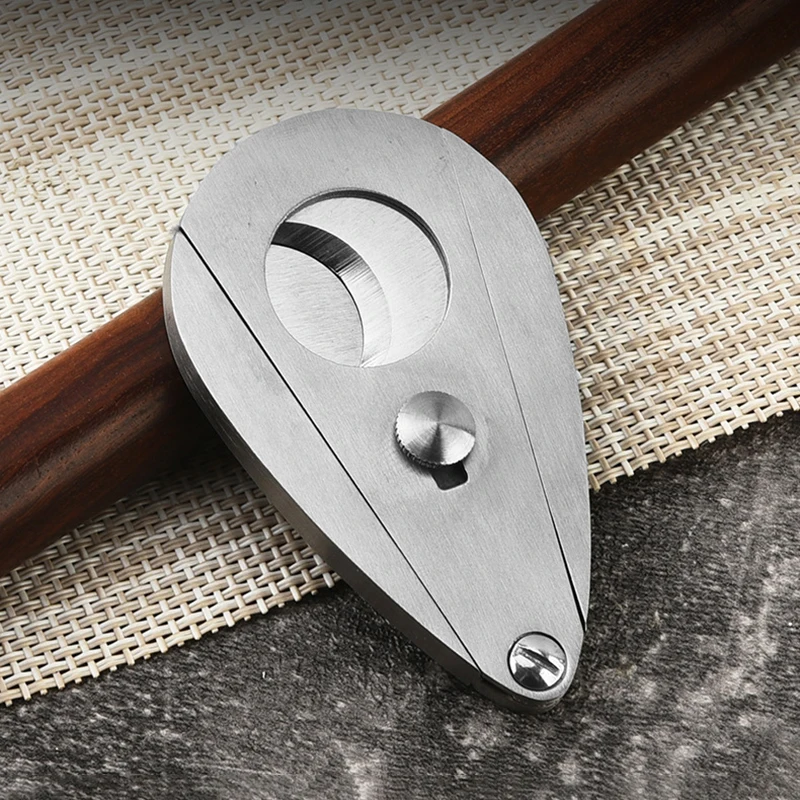 

Stainless Steel Cigar Cutter, Band-Aid-Style Double-Edge Cigar Cutting Table, Water-Drop Indentation Machine, Cutting Scissors
