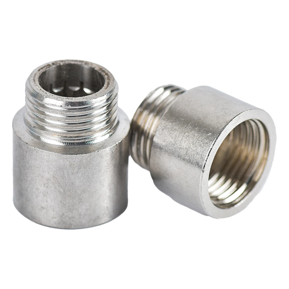 1/2 inch Male/Female Thread Shower Head Extension Pipe 10-100mm Stainless Steel Bathroom Shower Extension Bathroom