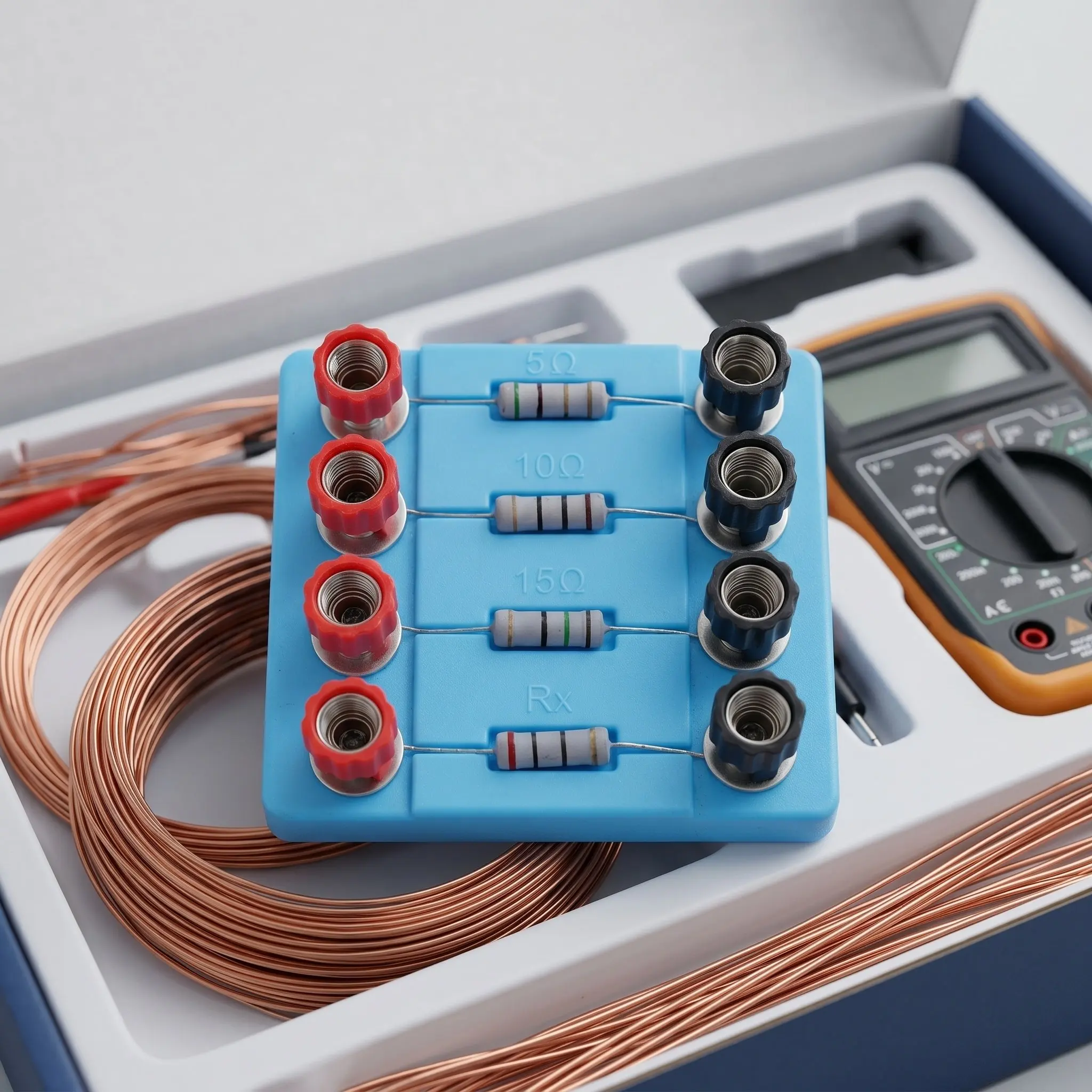 1Set Low Tolerance Fixed Resistors Physics Experiment Equipment Screw Binding Post Resistor Module School Lab Electricity