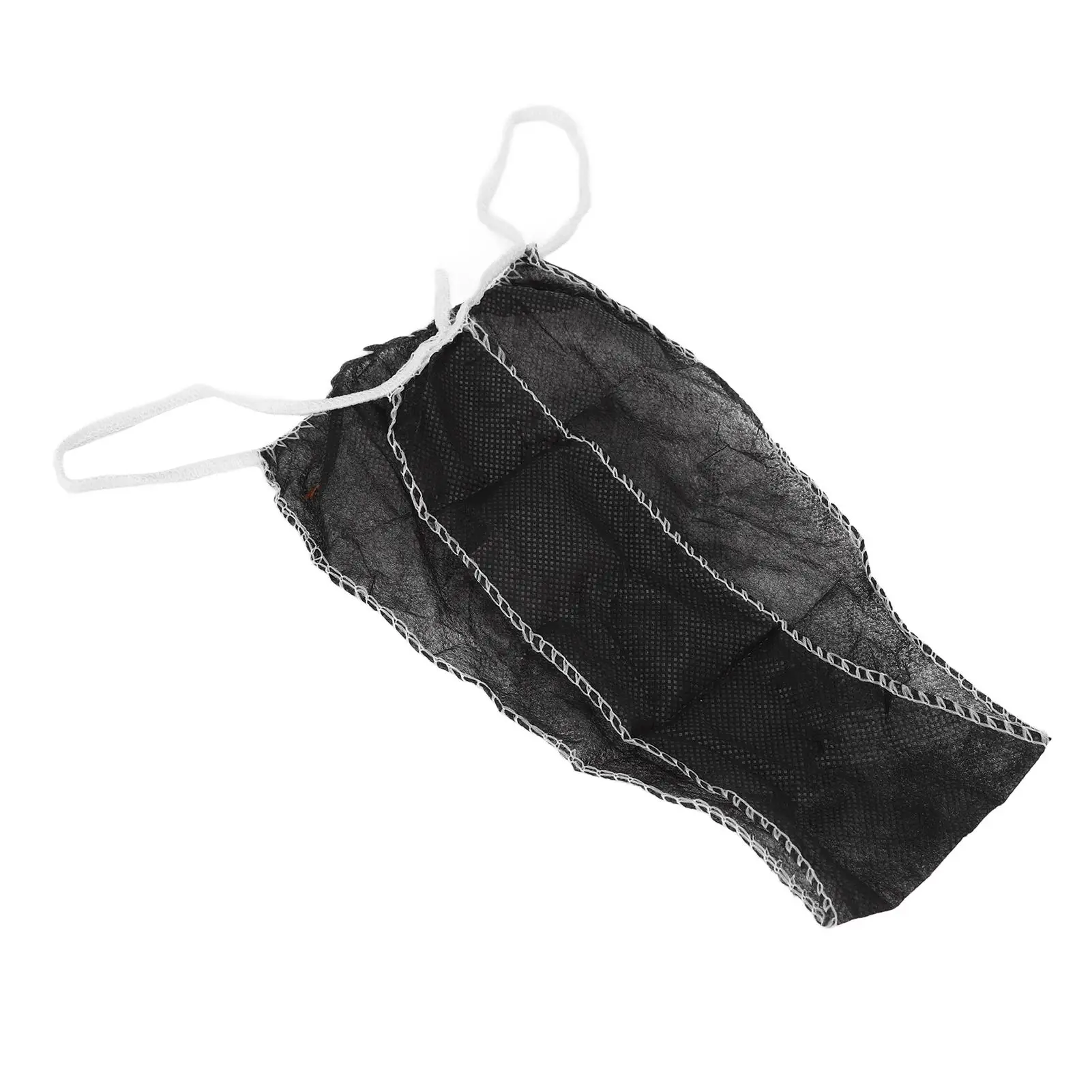 50 Pcs Women's Disposable Thong Panties - Black Non-Woven Fabric for spa Travel, Massage & Tanning Wraps