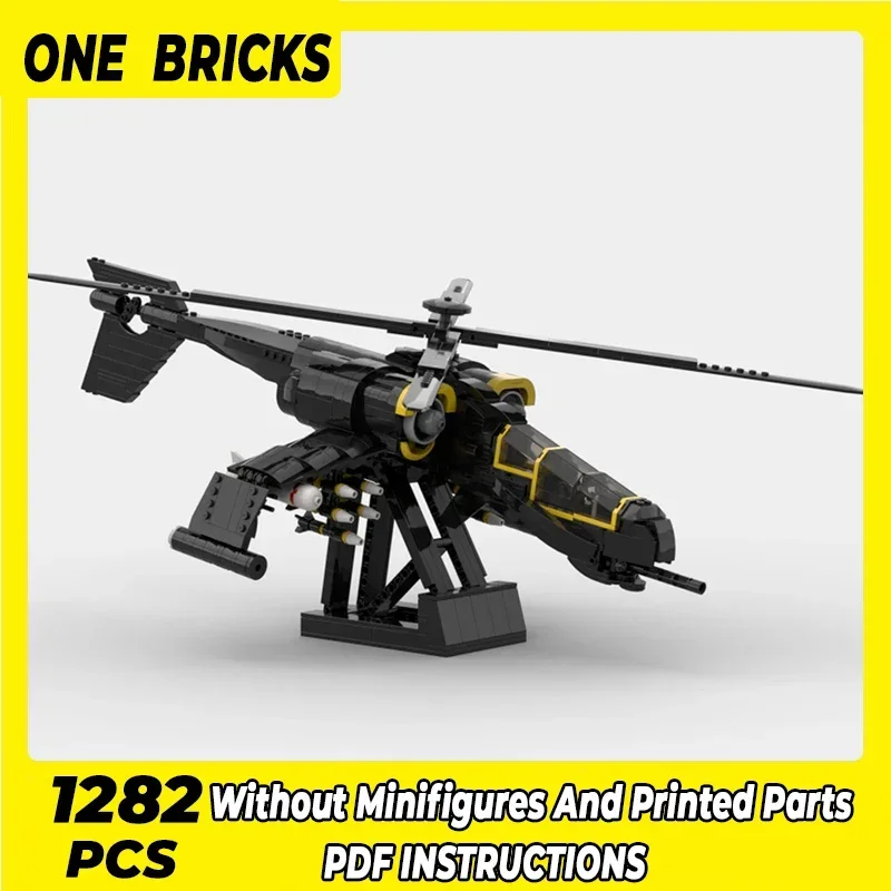 Military Aircraft Model Moc Building Bricks Attack Gunship Technology Modular Blocks Gifts Christmas Toys DIY Sets Assembly