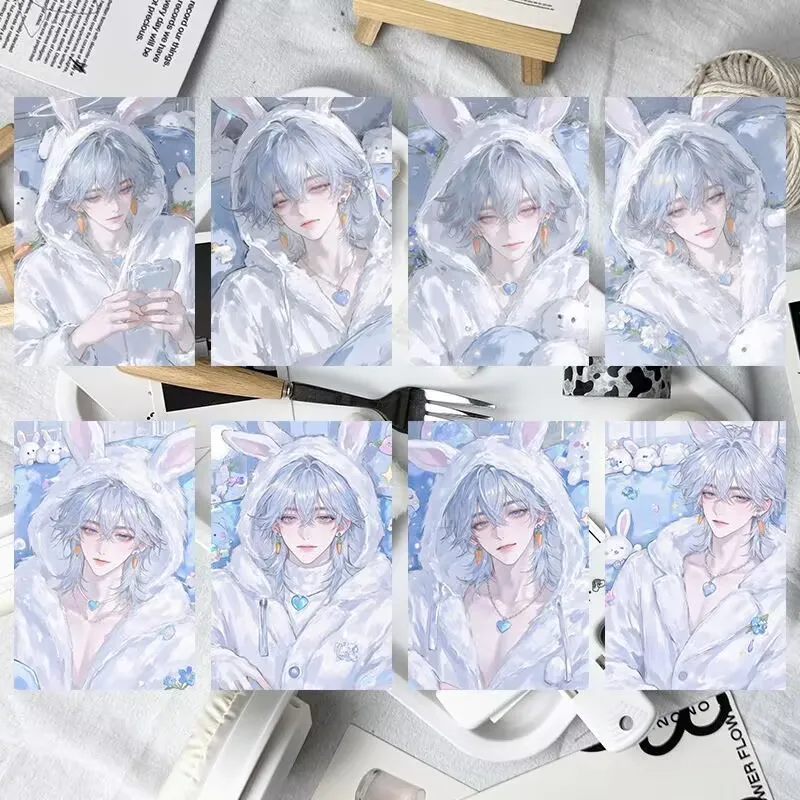 Новая игра «Шэнь Син Хуэй» «Глубокий космос», периферийные устройства в стиле аниме, маленькая открытка с кроличьими ушками, самодельные маленькие открытки, открытка