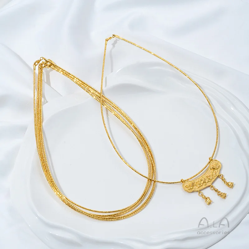 Vietnam Sand Gold Accessories Strong Color Collar Gold Store With The Same Necklace Thickness 1.5mm Gold Neck Chain