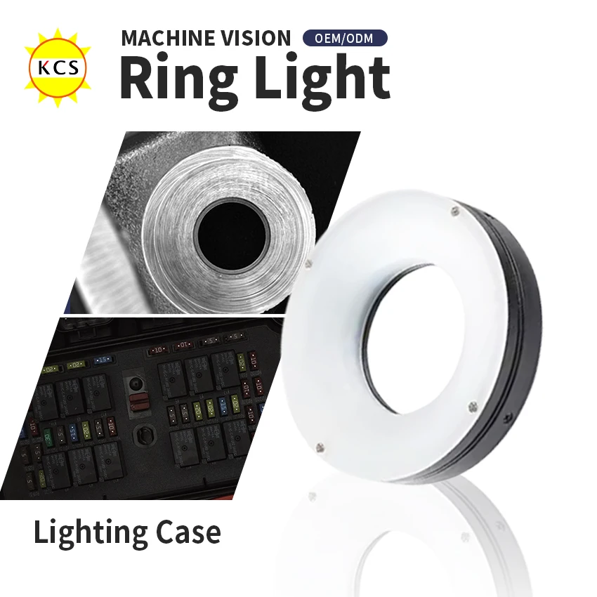 KCS مصباح مصمم على شكل حلقة LED مصباح مصمم على شكل حلقة آلة الرؤية تيار مستمر 24 فولت LED العمل مصباح مصمم على شكل حلقة القطر الخارجي 60-66 فحص المكونات