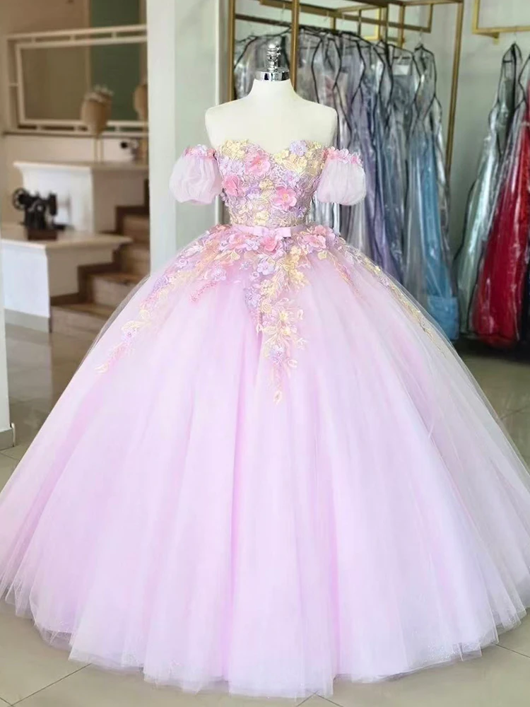 

Graceful Quinceneara Dress Embroidery Ruffled Organza Ballgown Sleeveless V-Neck Customized Formal Party Bow Vestido De Noche ﻿