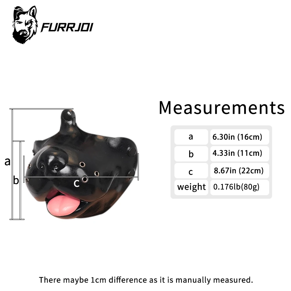 Furrjoi سيليكون العام الكلب كمامة قناع جرو دور اللعب بيغل الفم Masken ترقية اللاتكس المطاط
