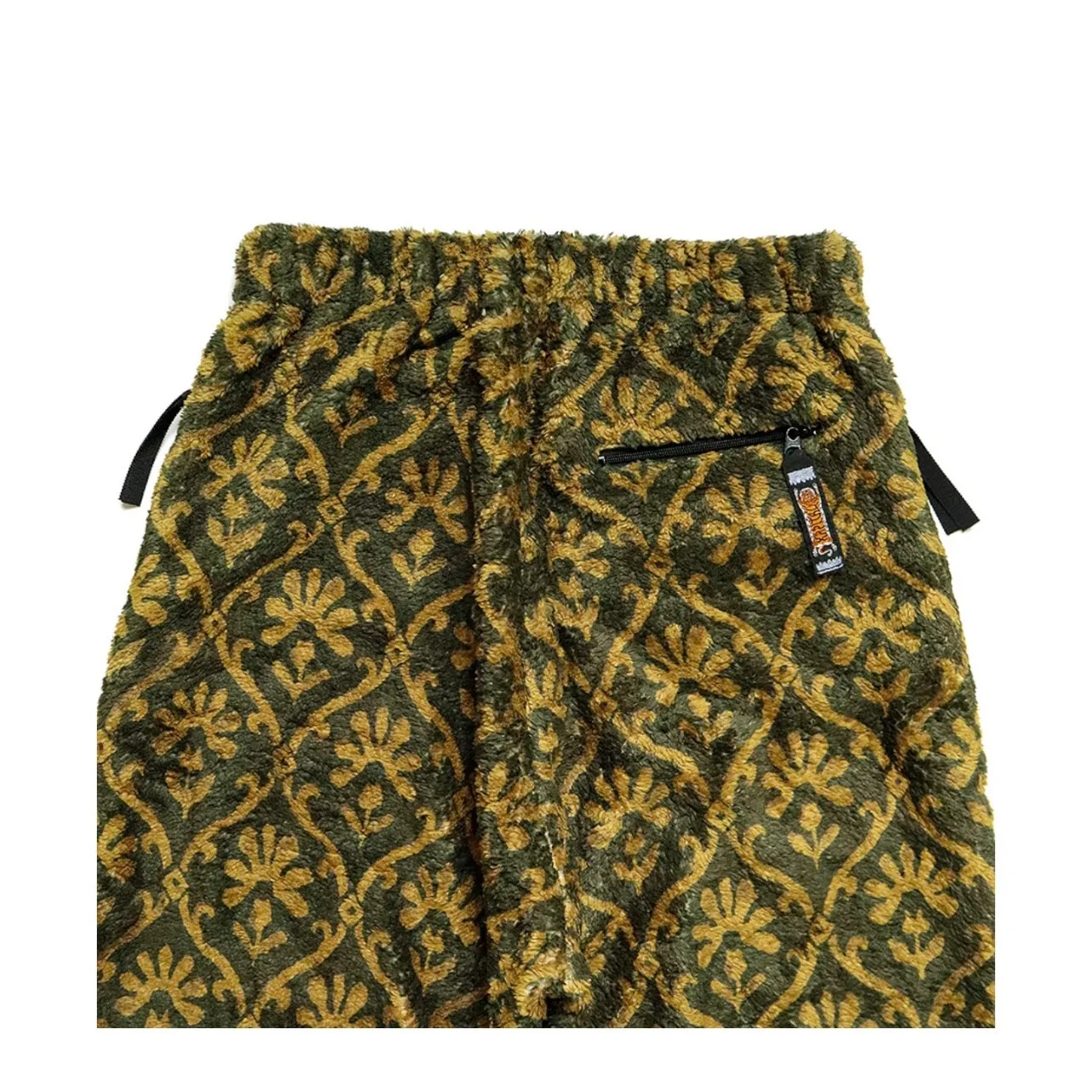 24AW KAPITAL ヒラタとホンリ カジュアル ラムウール プリント 花柄 暖かい ルーズ ストレート レッグ パンツ メンズ