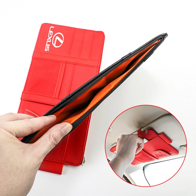 سيارة الشمس قناع تخزين حافظة للبطاقات نظارات كليب حامل هاتف لكزس F SPORT LBX NX RX 350h 450h ES UX 300e GS GX IS LS LX CT LC #4