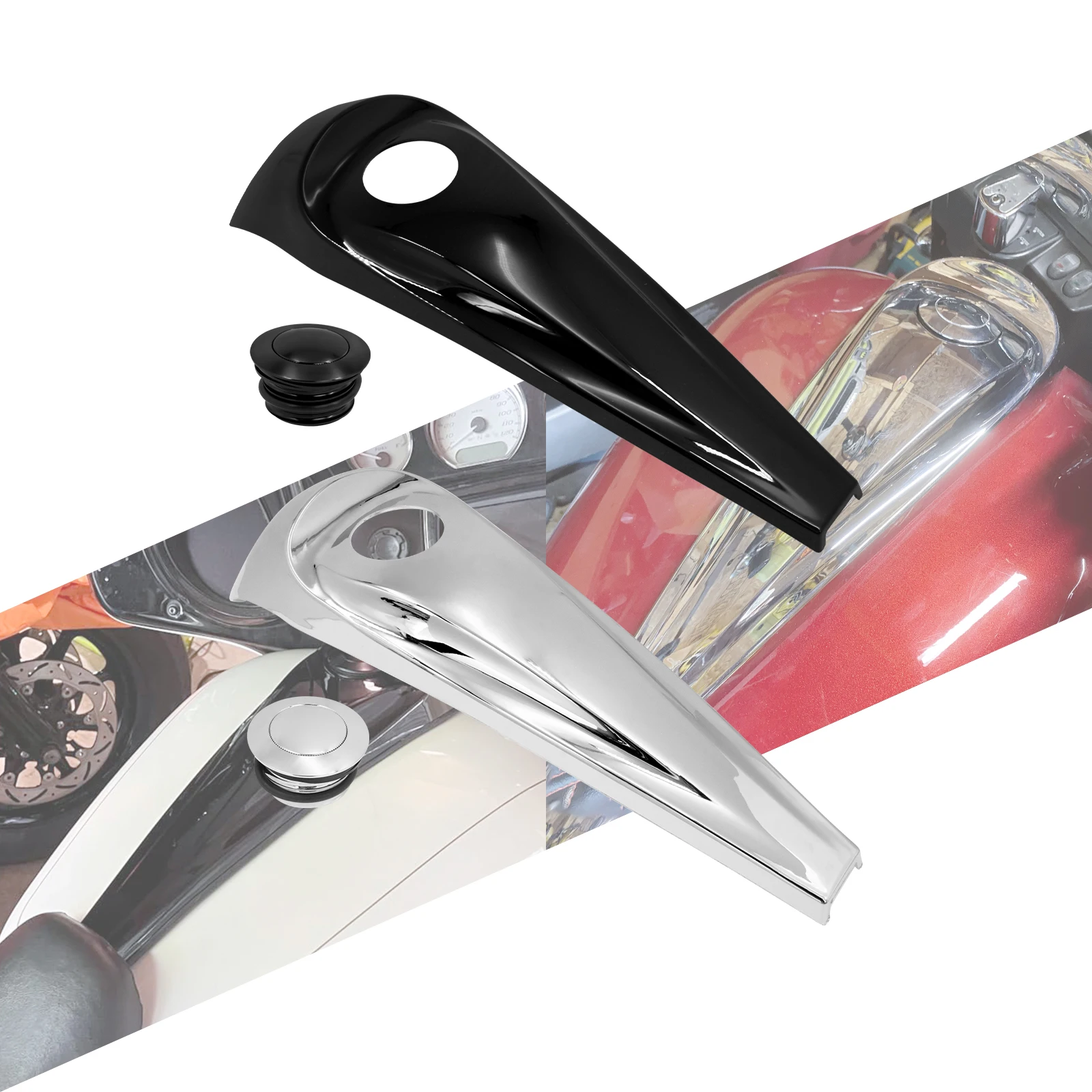 

Motorcycles Gas Tank Cover Dash Fuel Console Gas Cap For Harley Touring Electra Street Glide Road Glide FLHTK Ultra 2008-2023