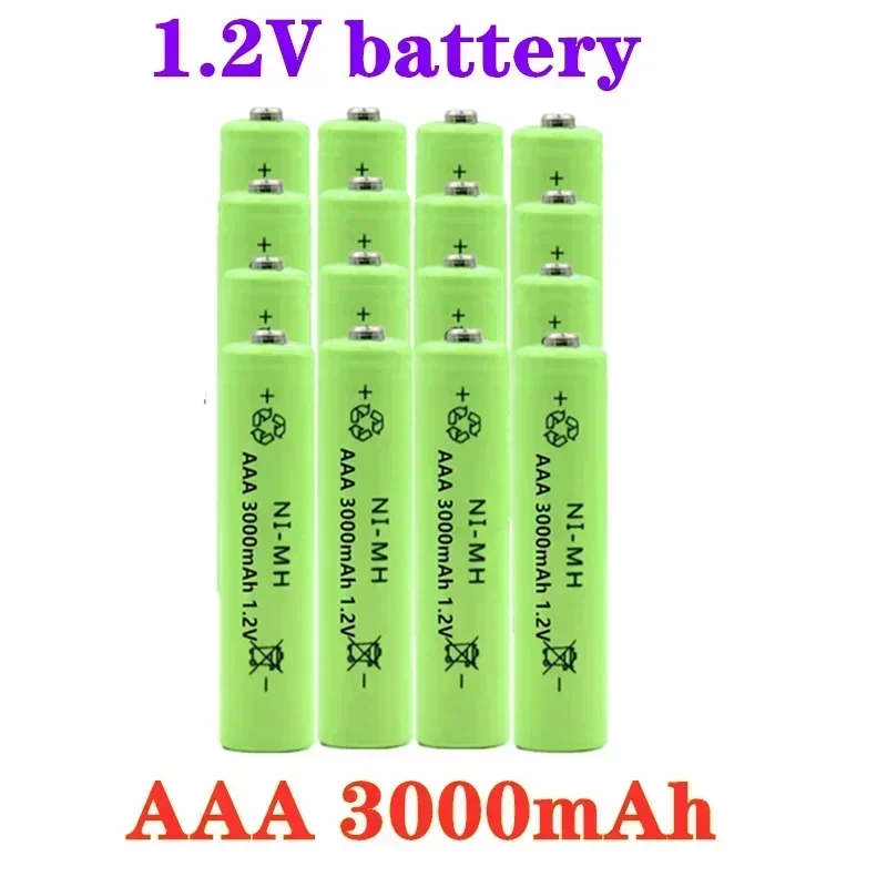 100% nowy 1.2v NIMH AAA bateria 3000mah akumulator baterie Ni-mh bateria AAA akumulator do zdalnego sterowania zabawką