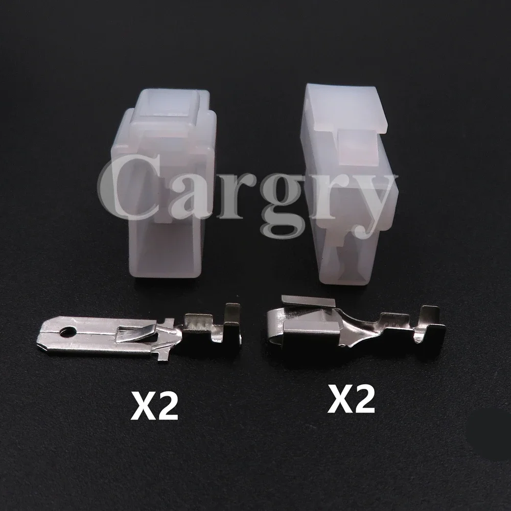 1 Set 2P AC Assembly Auto High Current Plastic Housing Connector Car Large Power Wire Harness Unsealed Socket - Detail 1