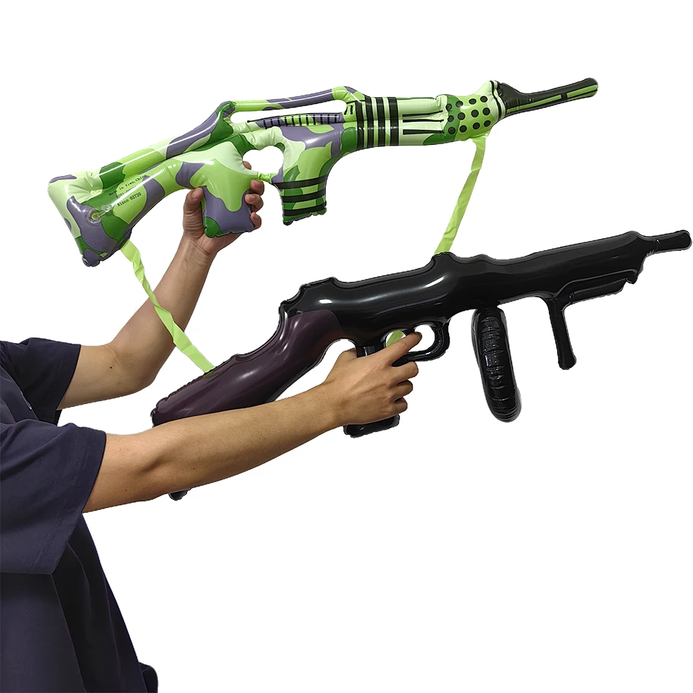 Opblaasbaar machinepistool gevechtsuitrusting opblaasbare nep jongens verjaardagsfeestje decoratie favoriete speelgoed voor kinderen