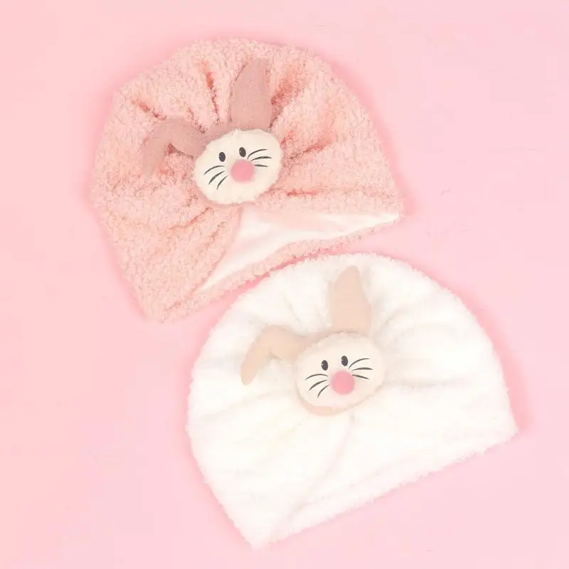 

U13F Winter Nursery Hospital Turban Hat Double Layer Baby Caps Headwrap Soft Warm Bonnet Caps for Infant Newborn