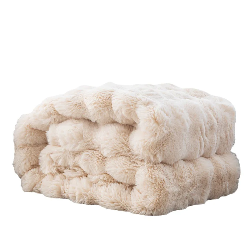 Bubble Rabbit Blanket Flannel Four Seasons Nap Sofa Blanket Coral Velvet Leisure Air Conditioning Cover Blanket