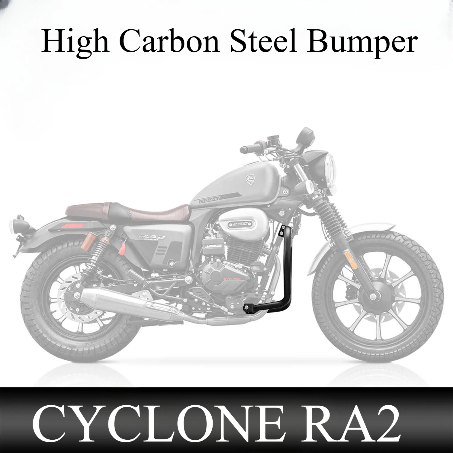 

For ZONGSHEN CYCLONE RA2 Bumper Modified High Carbon Steel Bumper Retro Anti Drop Bumper Motorcycle Protection Frame