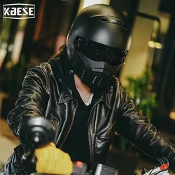 Modny retro kask skorpionowy Odpinany, wielofunkcyjny kombinowany kask motocyklowy Lokomotywa Osobowość Pół Predator