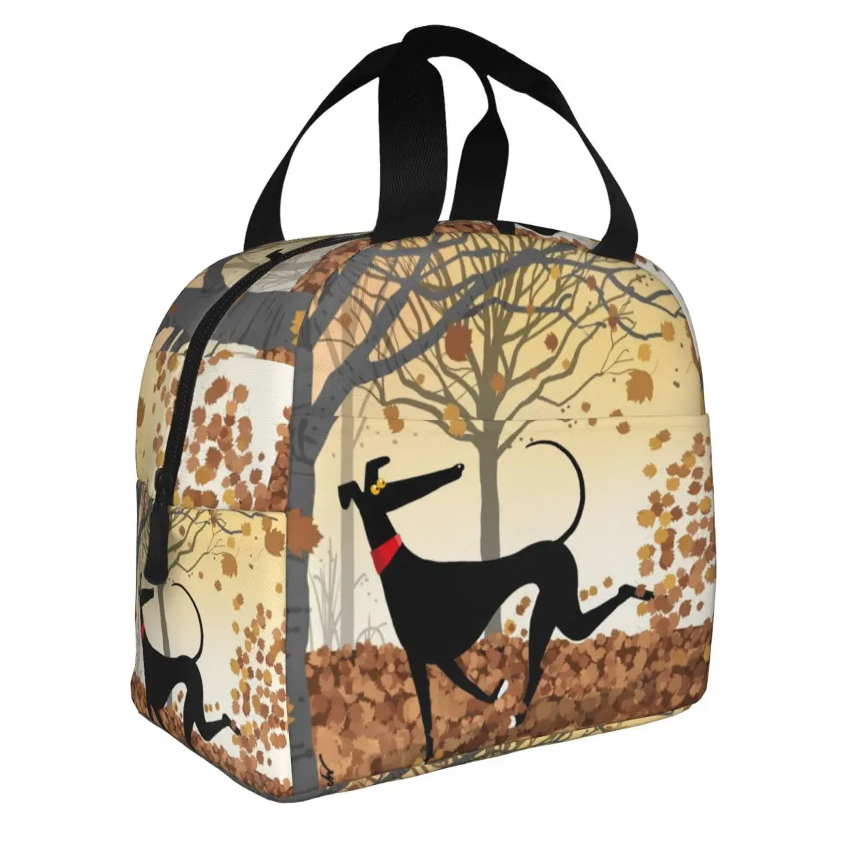 Isolados Lunch Bag com alta capacidade, sacolas de armazenamento de alimentos, recipiente para galgo, Whippet, lurcher, cão, refeição, refrigerador