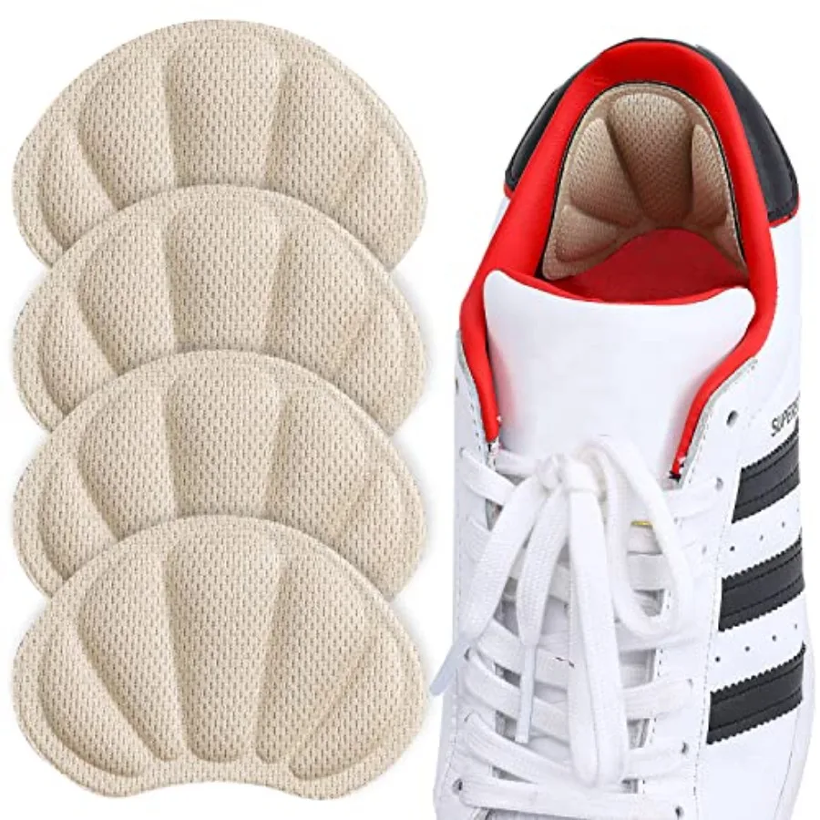 Back of Heel Cushion Inserts, Mesh Grips Pads for Boots, Loose Shoes Too Big, Reusable Adhesive Heel Guards Liners for Women Me
