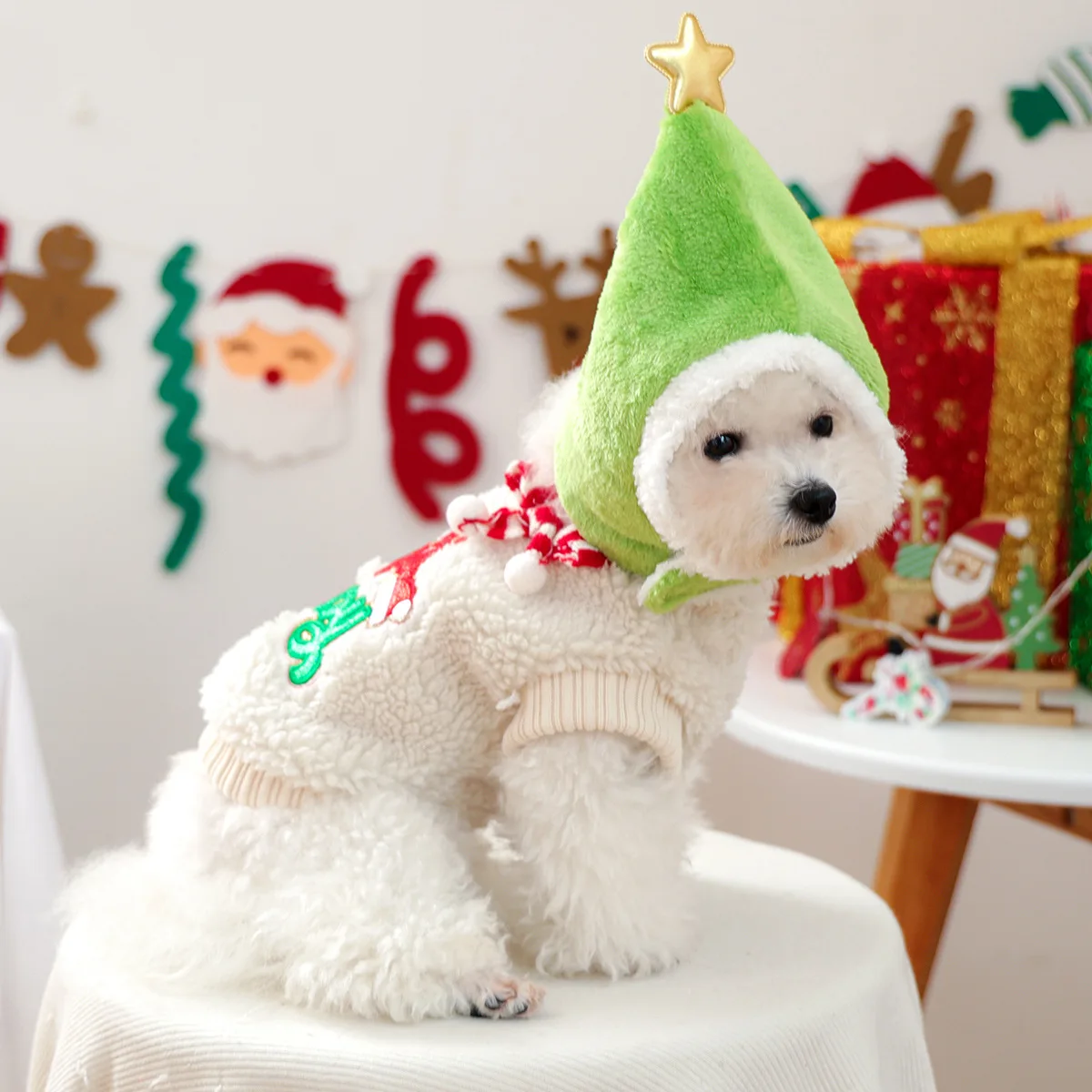 

Autumn And Winter Christmas Holiday Pet Cute Medium-sized Dog Clothes Kitten Casual Fashion Pet Clothing Baby Fluffy Outfit