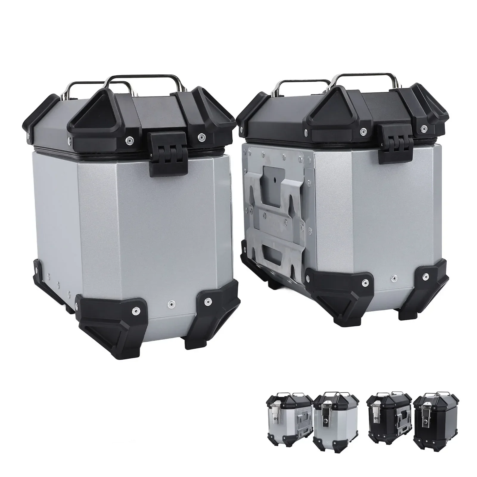 Caso lateral da motocicleta caixa de armazenamento lateral da motocicleta à prova de poeira 18l capacidade removível resistente com bloqueio de segurança para viagens