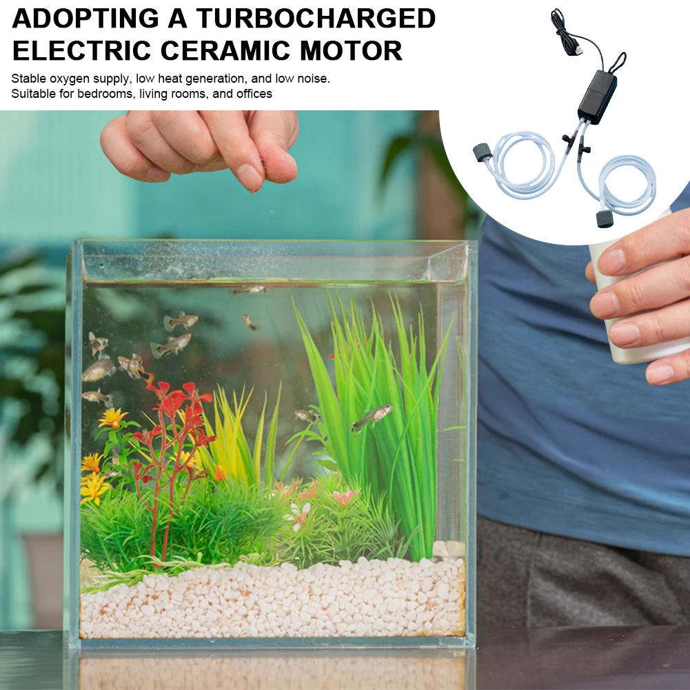 Portable Mini Small Oxygenator USB Small Oxygenator Fish Tank Silent Air Compressor Aerator Portable Fish Tank Accessories