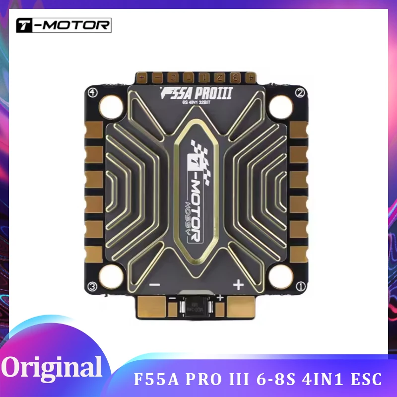 

T-Motor F55A PRO III 6-8S 4IN1 ESC AM32 30.5X30.5MM For Long Range FPV Racing Drone