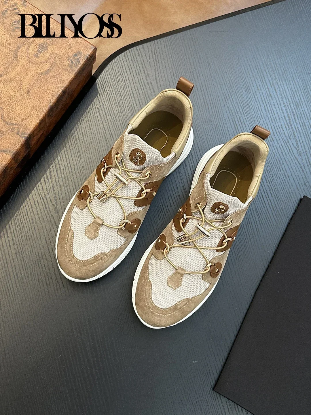BLLIYOSS Classic Running Shoes 2026 New Men Casual Sports Shoes Comfort High-Quality Outdoors European big size 39-44 old money