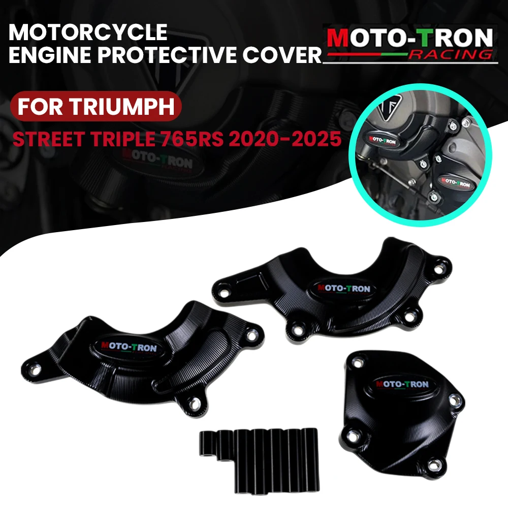 MOTO-TRON nueva cubierta protectora de motor de motocicleta POM es adecuada para Triumph Street Triple 765rs 2020-2025