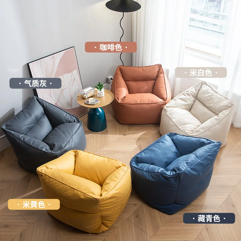 

Modern simple lazy sofa tatami single chair living room bedroom home technology cloth sofa chair removable and washable