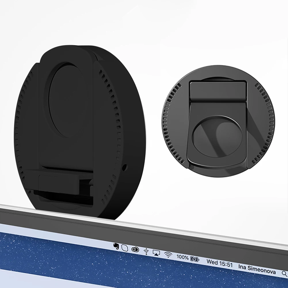 Magnetic Laptop Phone Holder Adjustable Continuity Camera Mount 15W Magnetic Wireless Charger Rotation Phone Finger Ring Holder