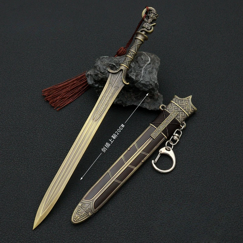 22cm Shang Dynasty Hostage Sword The Investiture of The Gods Ancient Weapon Peripherals Full Metal Bronze Weapon Model Sword Toy