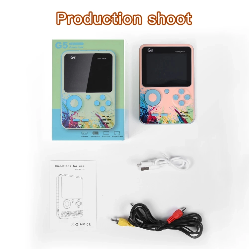NEU G5 Integrierte 500-Spiele Mini-Retro-Video-Gaming-Konsole Handheld tragbare 3,0-Zoll-Konsole für klassische Taschenspiele