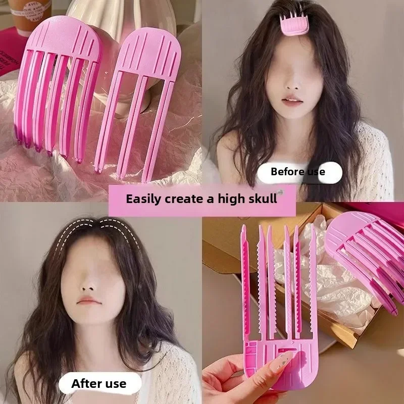 

2PCS lazy hair high skull top loose machine combing root styling clip lazy hair styling combing