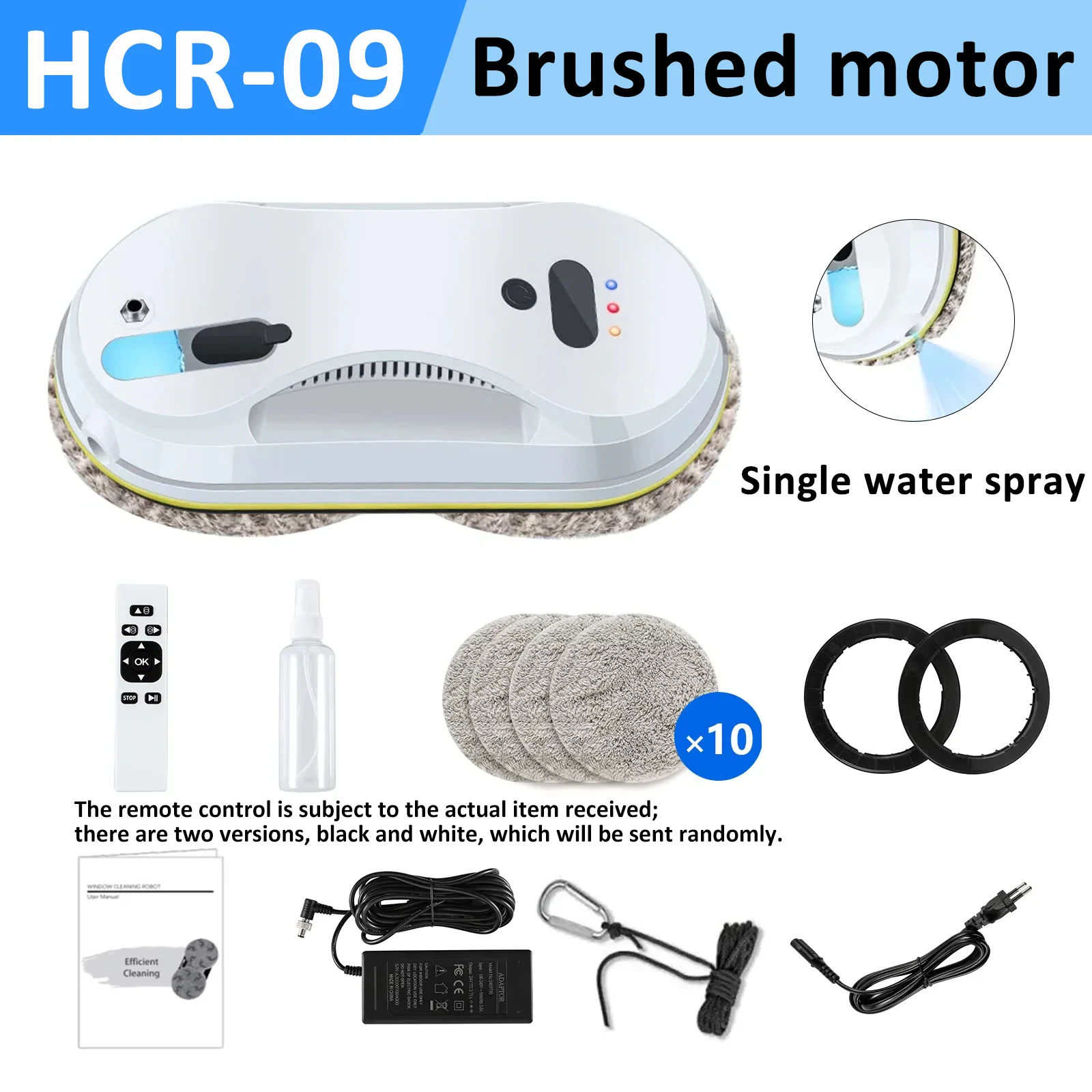 DIVEDEER Wit/Zwart Huis Automatisch Geen spray of waternevel Raamreinigingsrobot Intelligent veeg Hoogbouw raam met groot oppervlak - afbeelding 1