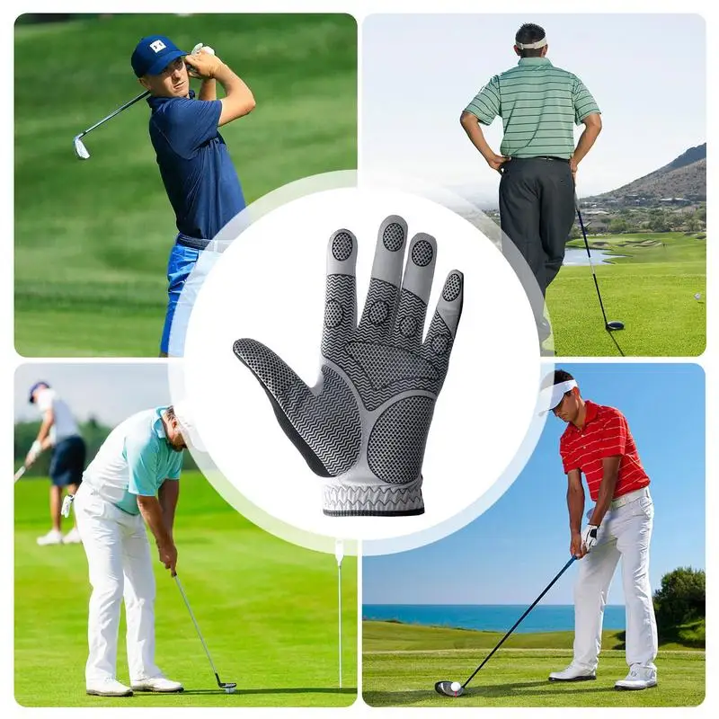 Men's Golf Gloves Single Non-Slip Left Hand Gloves Golf Accessories Washable & Breathable For Husband Grandpa