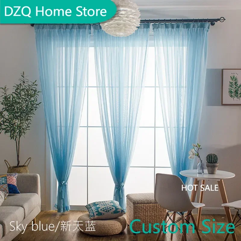 

White drapes Sheer yarn tulle Orange Curtains room divider green curtains room decor children wedding ceiling drapes WP184B