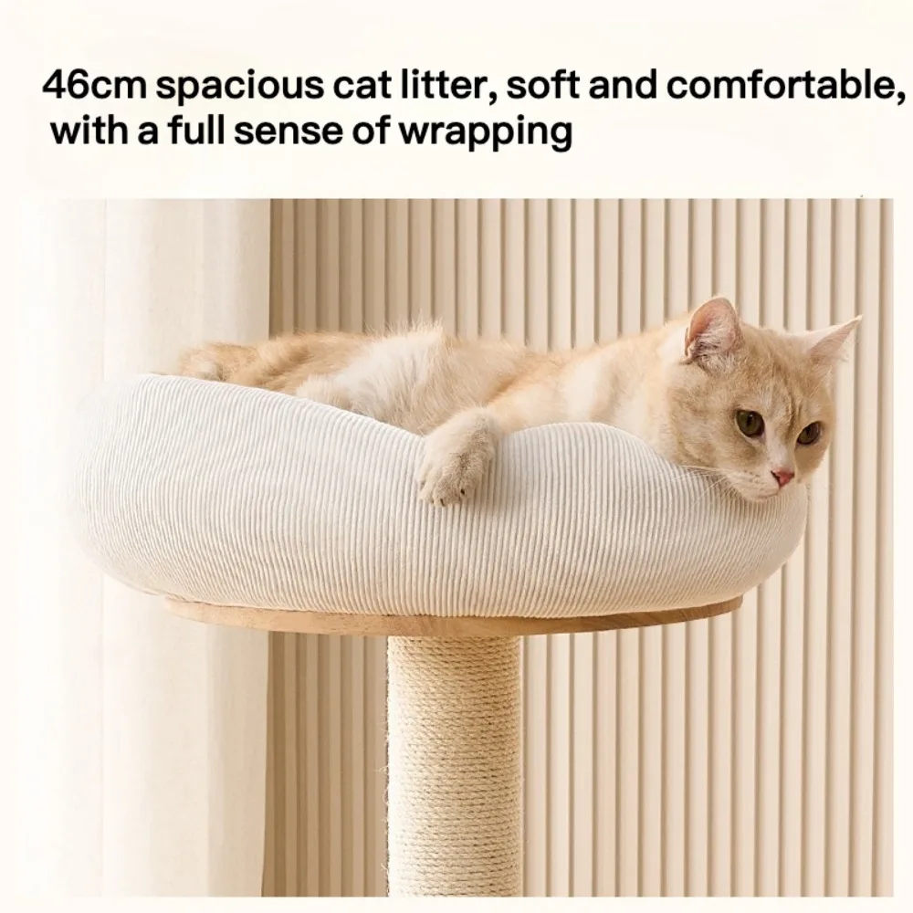 

Solid Wood Cat Climbing Frame Cat Nest Cats Tree Climbing Integrated Vertical Cats Scratching Board Cat Tower Wooden Furniture