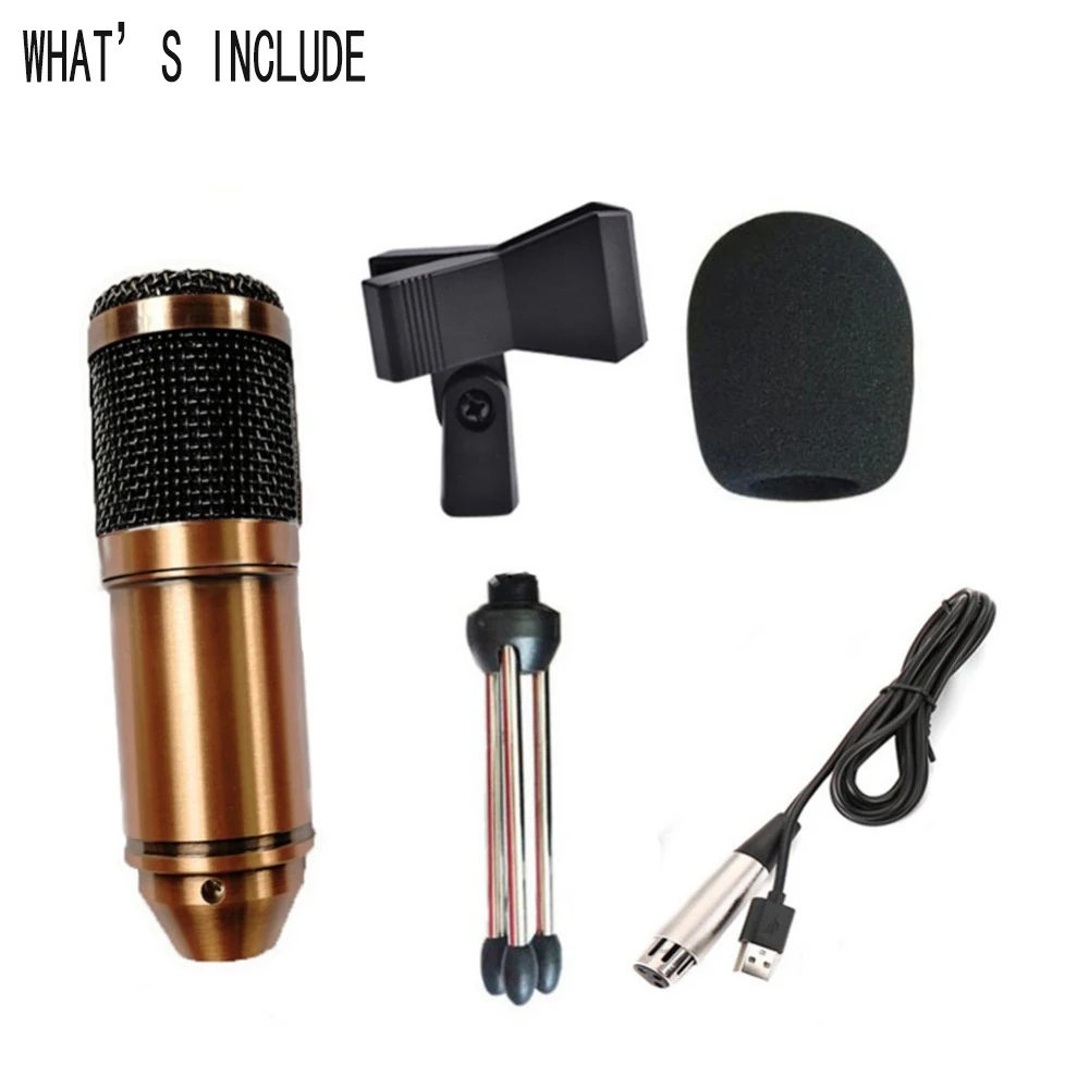 USB مكثف ميكروفون bm-800 أطقم المهنية قلبي بودكاست ستوديو ميكروفون جهاز كمبيوتر شخصي هيئة التصنيع العسكري للألعاب يوتيوب تسجيل