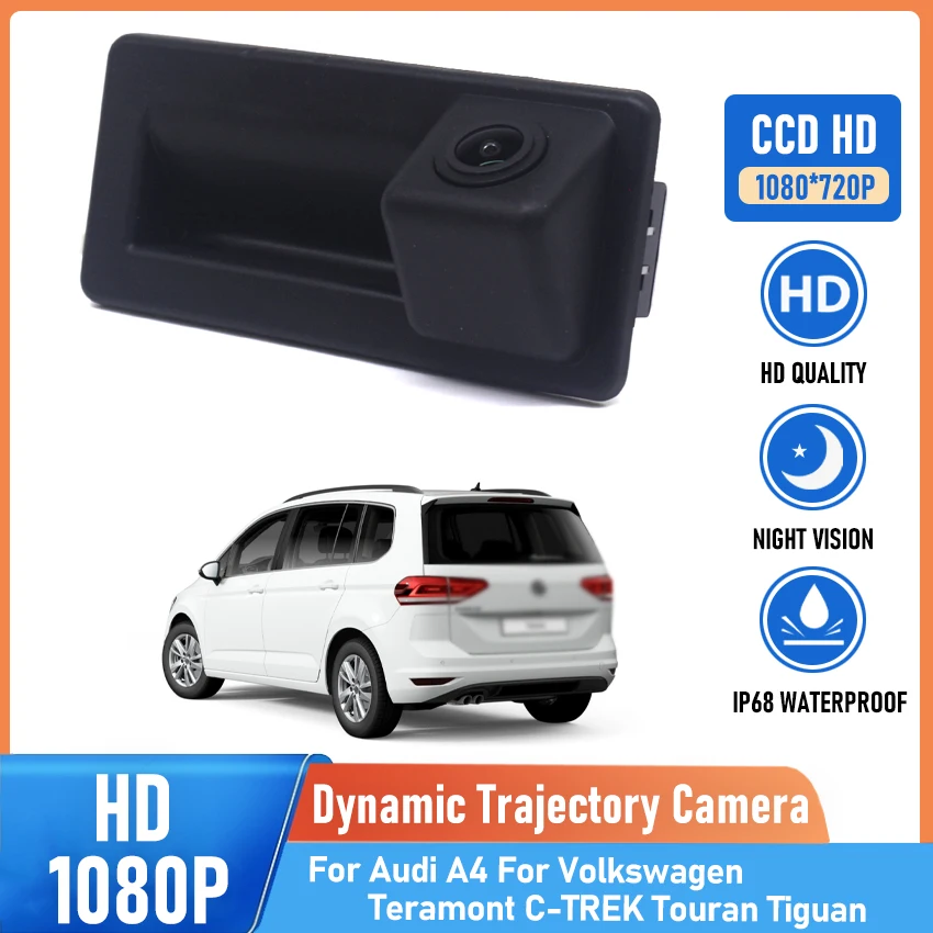 Vehicle Dynamic Trajectory Rear View Camera HD Trunk Handle Camera For Audi A4 For Volkswagen Teramont C-TREK Touran Tiguan