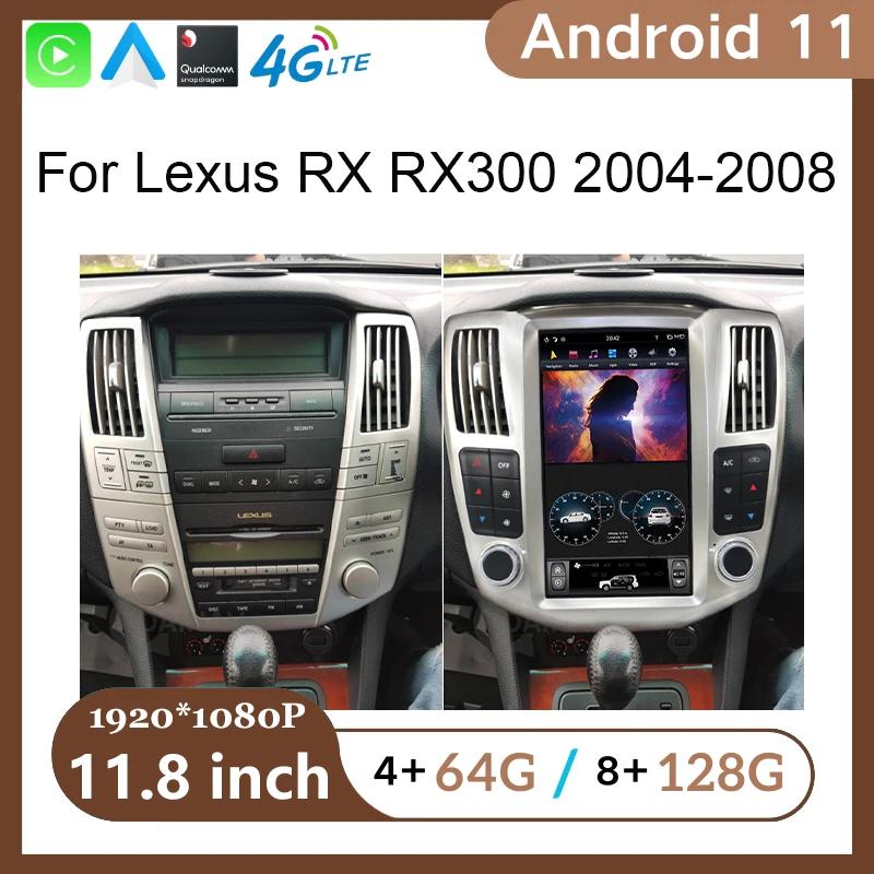 

Android 11 System GPS Navigation Car 13.3inch Large LCD Screen For Lexus RX RX300 2004 2005 2006 2007 2008 Android Auto＆Carplay