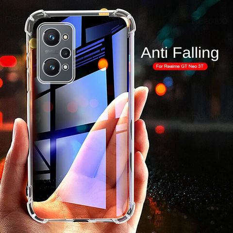Чехол с подушкой безопасности Realmi GT Neo 3 T, силиконовый чехол для Realme GT Neo 3 T 3 T, прозрачный чехол RealmeGT Neo3T, противоударный чехол-накладка