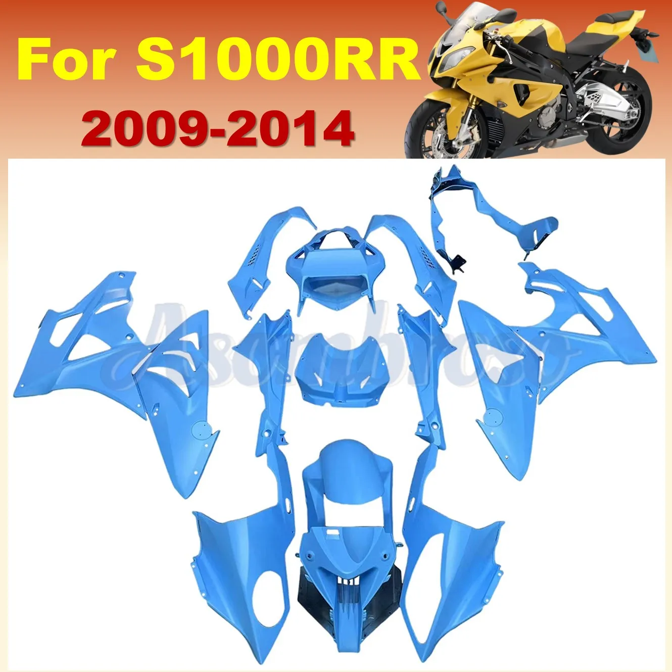 

Полный комплект обтекателей после знака мотоцикла для BMW S1000RR S1000 RR S 1000RR 2009-2014, небесно-голубой корпус