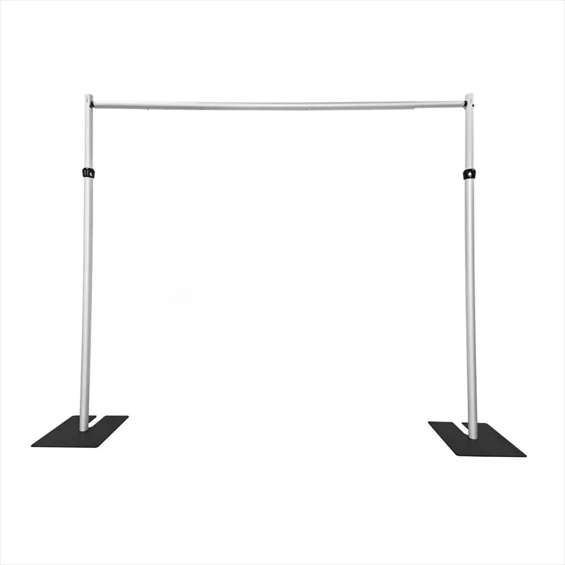 Background Frame Aluminum Alloy Double Rod Bracket Adjustable Advertising Display Stand 10X 10ft Wedding Square Arch Prop Gauze