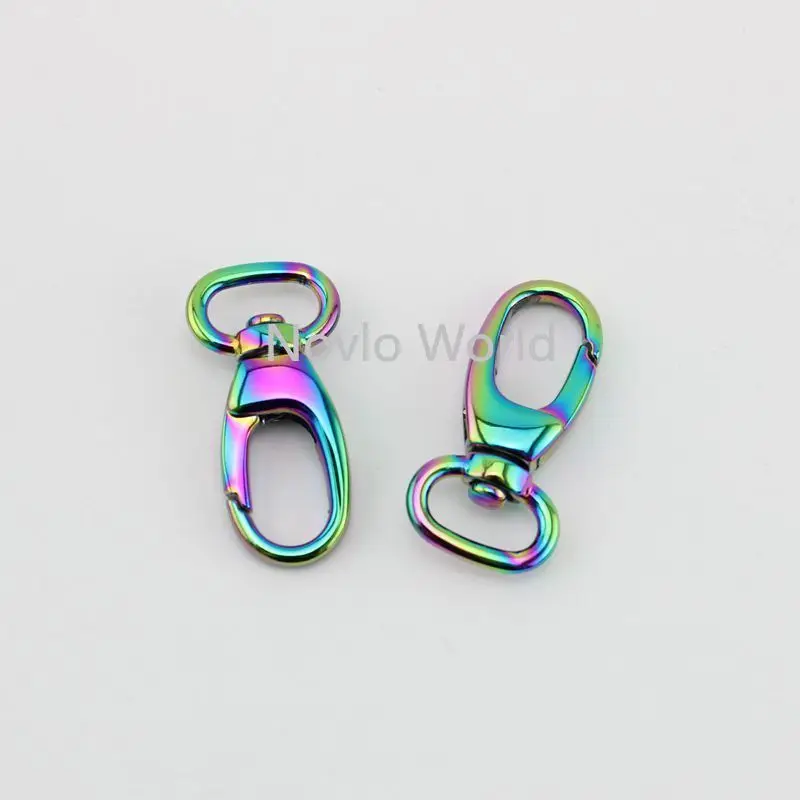 10-50pcs 7 colors 13*37mm  trigger snap hook clasp metal clip swivel dog leash bags small handbag purse adjusted strap