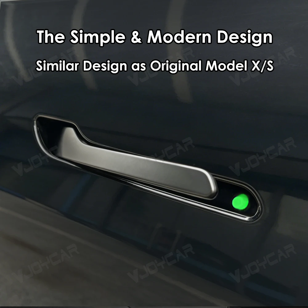 New Gen.2 OEM Chrome Auto Door Handle for Tesla Model YL 3 Y New 3 Y Juniper Colorful LED Welcome Mode Multi-contact Pop Open
